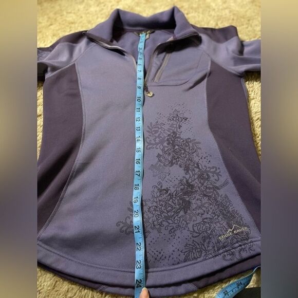 Eddie Bauer Long Sleeve  Athletic Pullover (Medium) Purple - Picture 6 of 9
